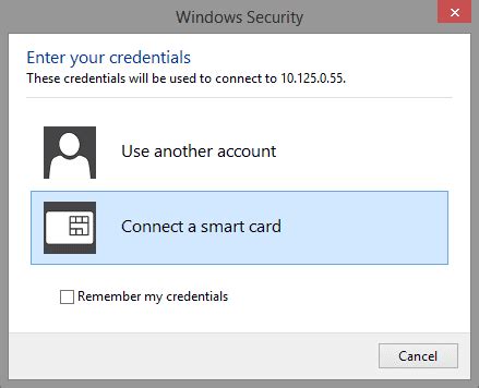 windows security connect a smart card|enable smart card log on.